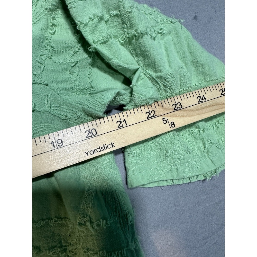 Cottonseed Lime Green Embroidered Floral Tunic Top L - Picture 5 of 8